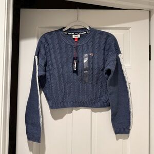 NWT Tommy Hilfiger Cable-Knit Cropped Sweater